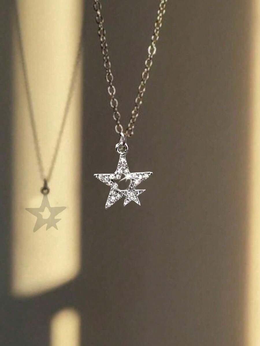 Colar Crucifixo Strass