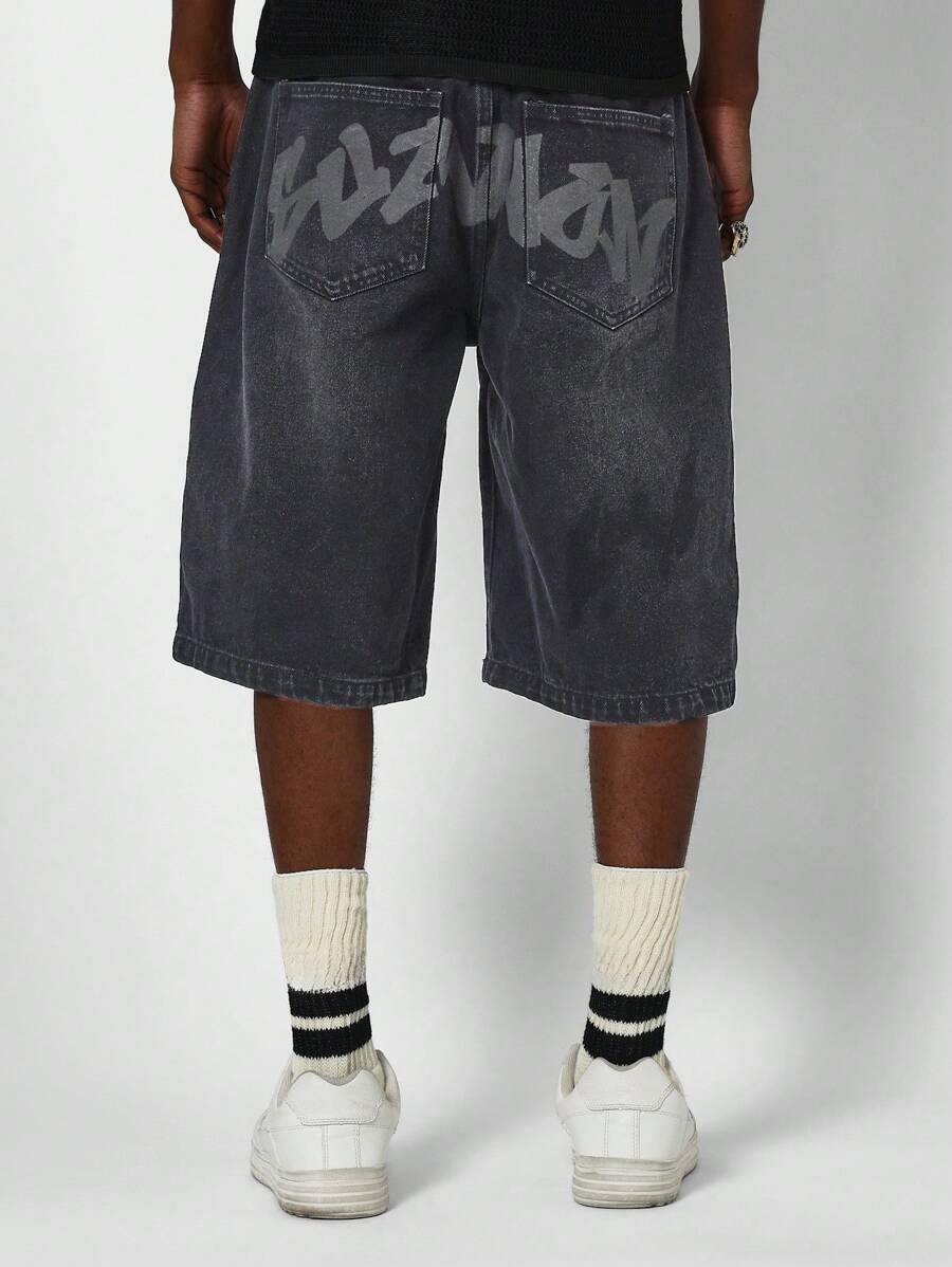 Bermuda Jorts Jeans Pavtros Studios Suzulan Graffiti