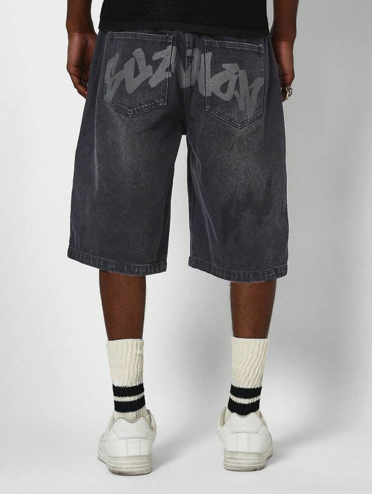 Bermuda Jorts Jeans Pavtros Studios Suzulan Graffiti