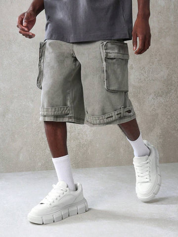 Short Pavtros Cargo Tático Denim - foto 1