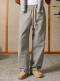 Calça Pavtros Studios Linen Pinstripe Relaxed Trousers