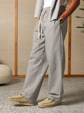 Calça Pavtros Studios Linen Pinstripe Relaxed Trousers
