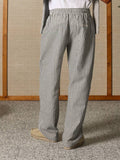 Calça Pavtros Studios Linen Pinstripe Relaxed Trousers