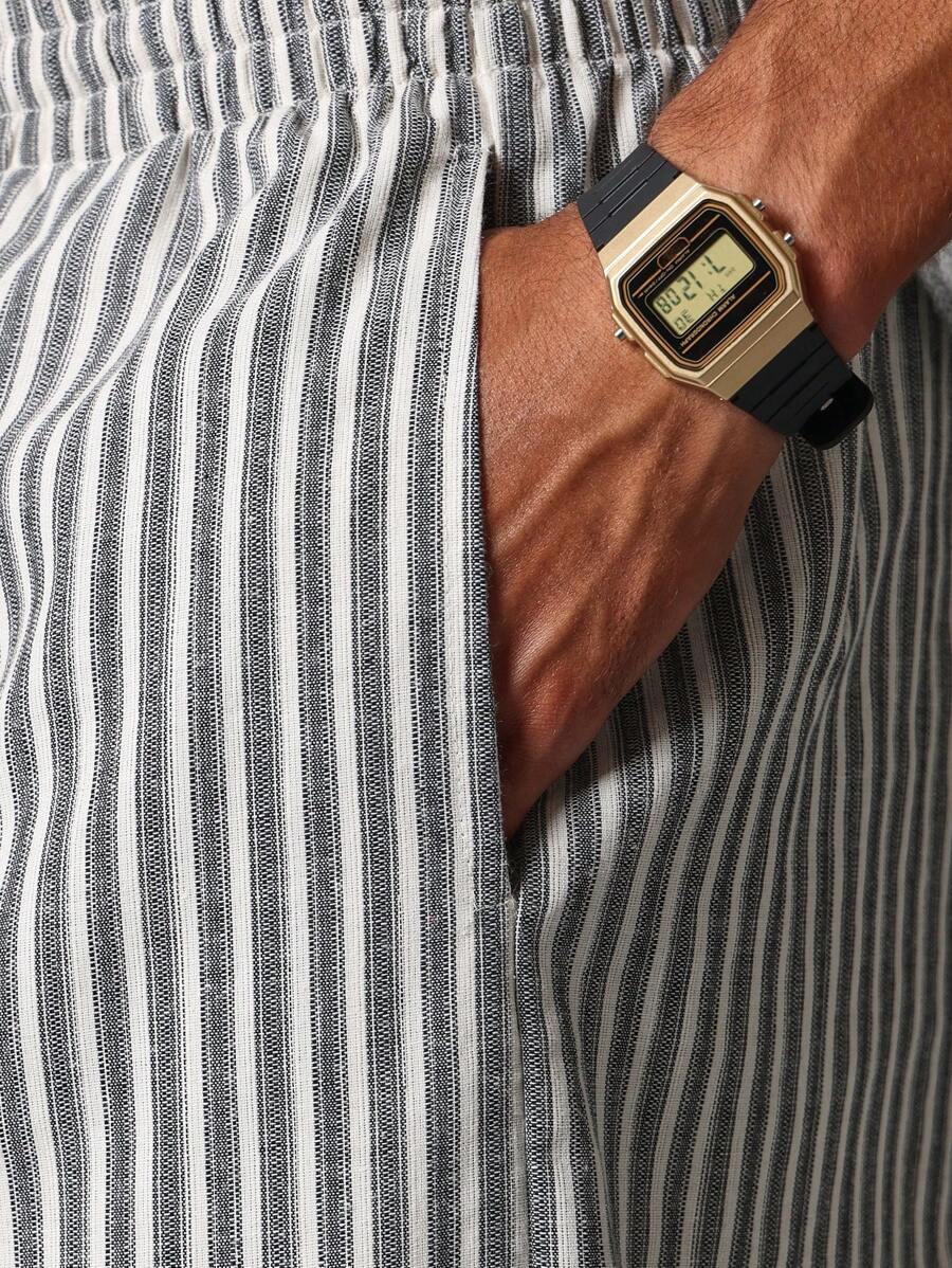 Calça Pavtros Studios Linen Pinstripe Relaxed Trousers — Foto 6