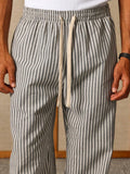 Calça Pavtros Studios Linen Pinstripe Relaxed Trousers