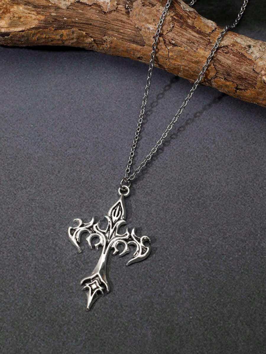 Colar Crucifixo Strass