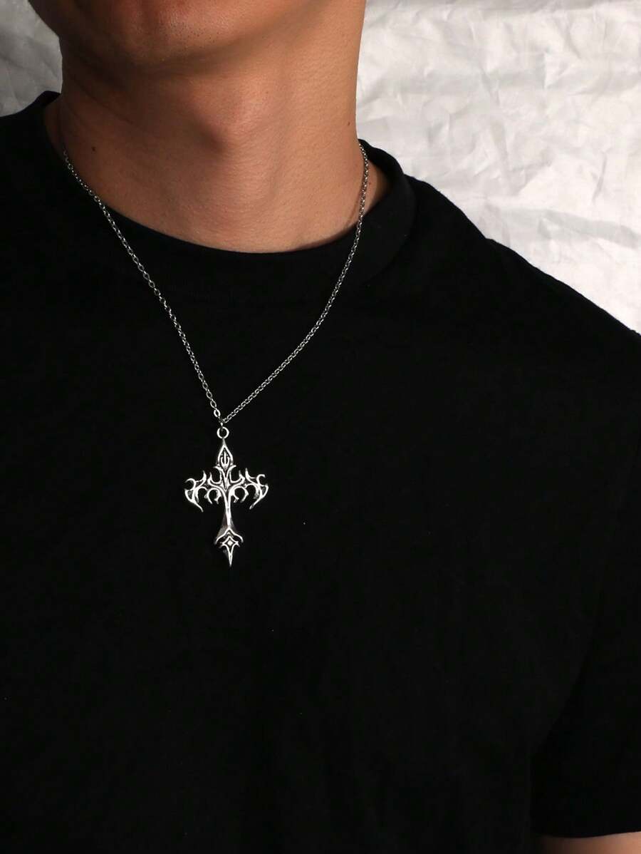 Colar Crucifixo Strass