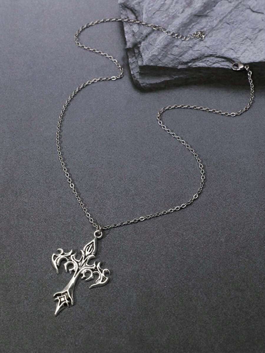 Colar Crucifixo Strass