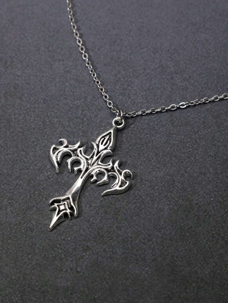 Colar Crucifixo Strass
