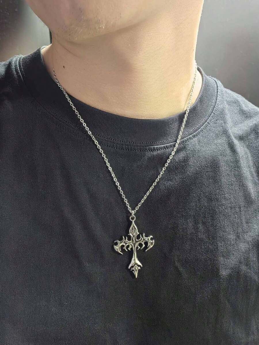 Colar Crucifixo Strass