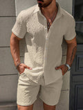 Conjunto CasualCool Conjunto de Camisa e Shorts Casuais de Verão