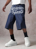 SUMWON Jort Denim com Gráfico na Frente