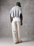 Calça Pavtros Studios Linen Pinstripe Relaxed Trousers