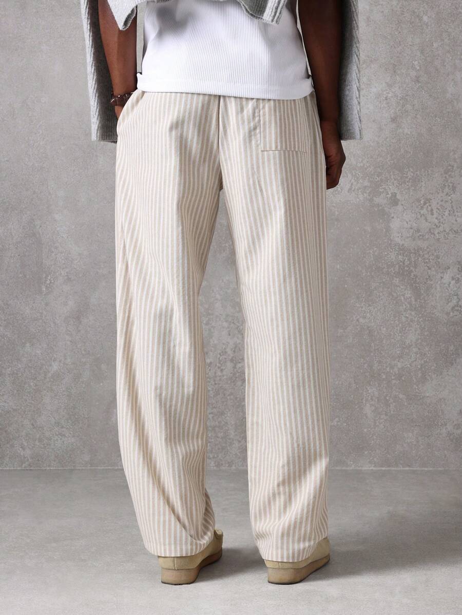 Calça Pavtros Studios Linen Pinstripe Relaxed Trousers — Foto 13
