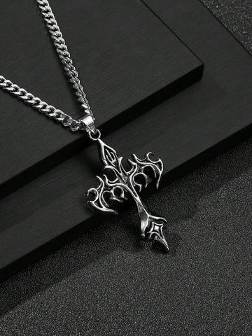 Colar Retro Cross