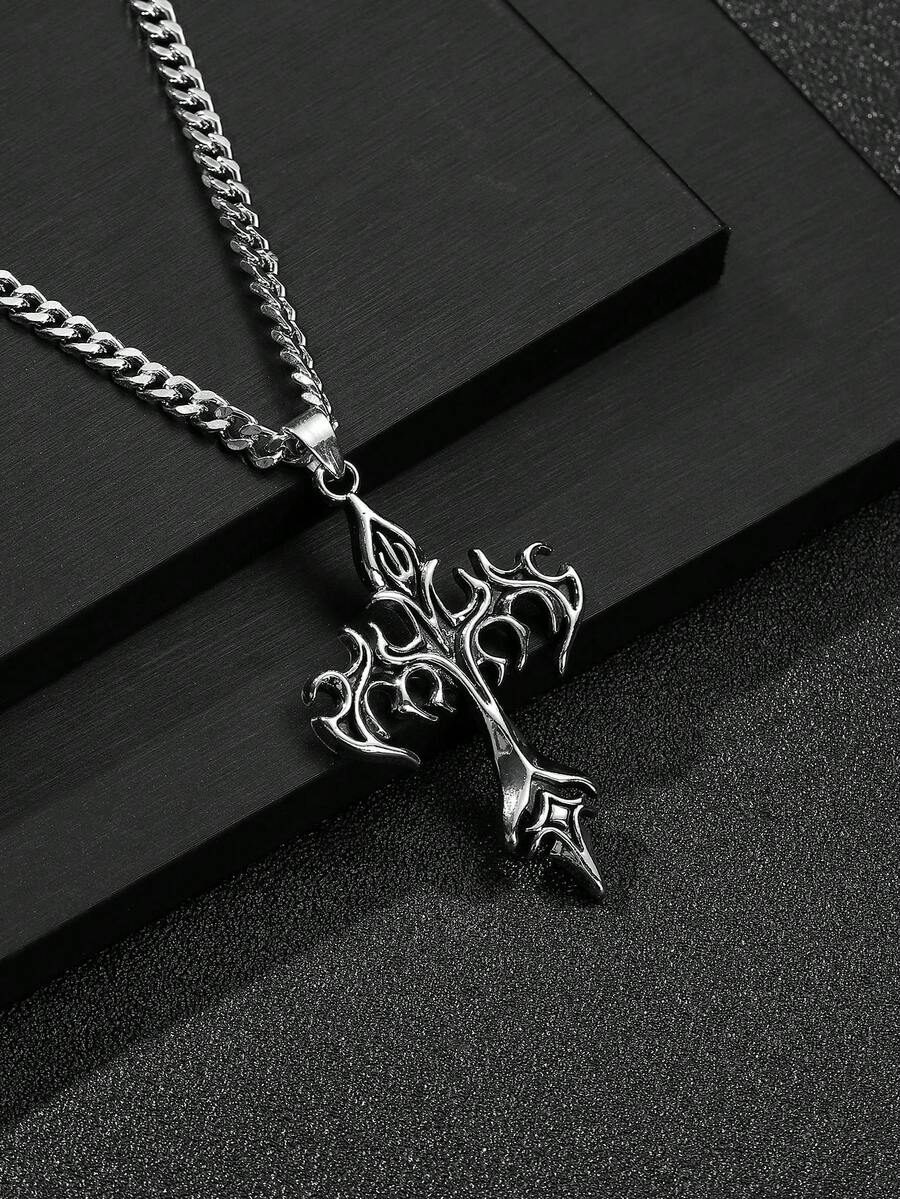 Colar Retro Cross