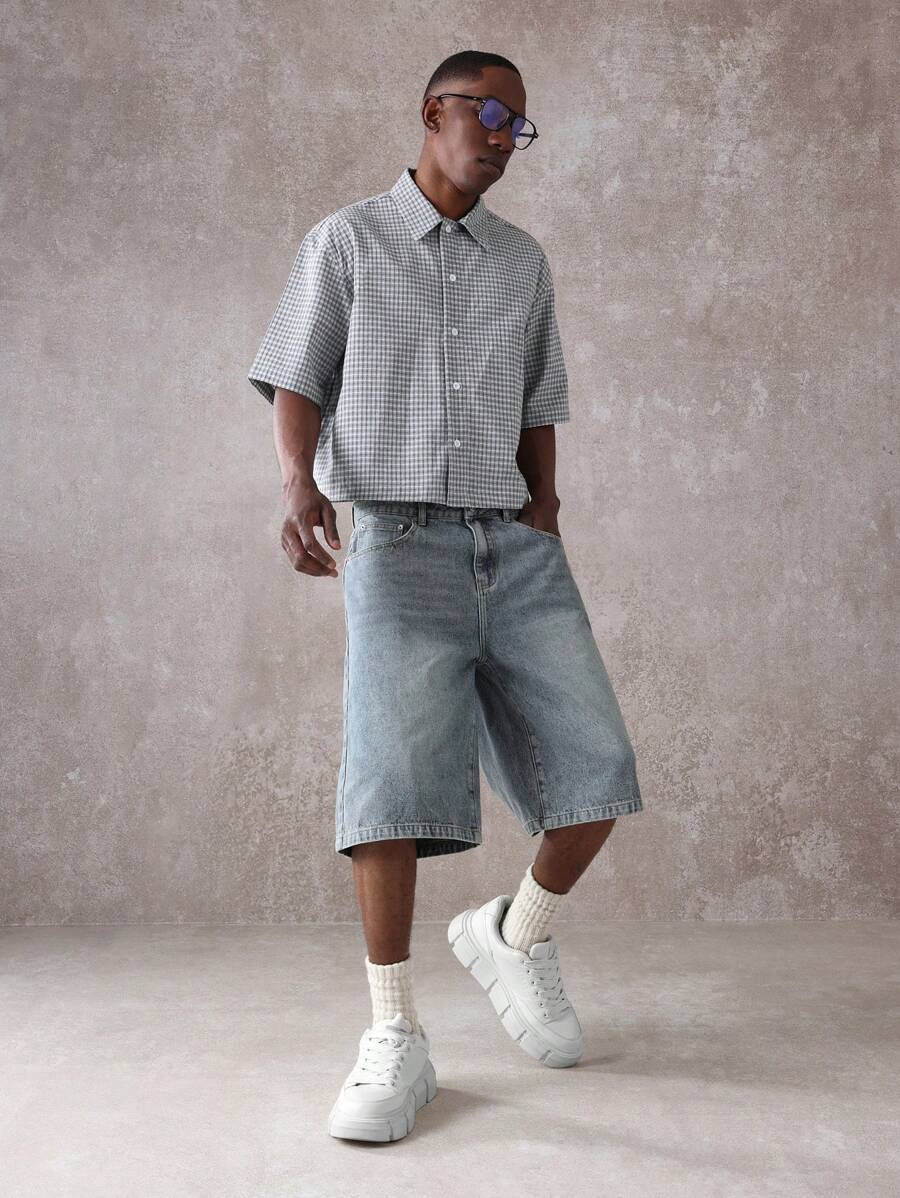 Bermuda Jorts Jeans Pavtros Studios Suzulan Graffiti — Foto 8