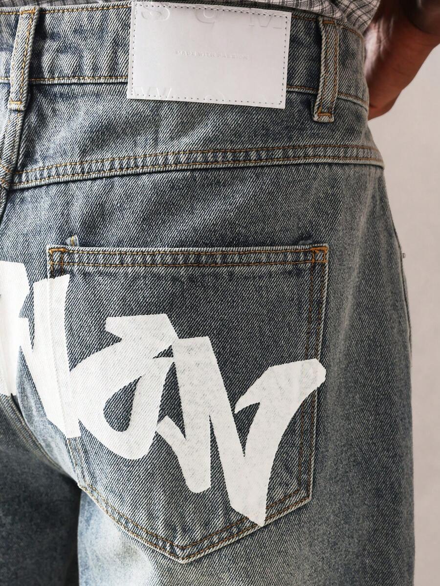 Bermuda Jorts Jeans Pavtros Studios Suzulan Graffiti — Foto 13