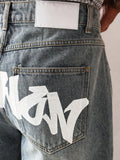 Bermuda Jorts Jeans Pavtros Studios Suzulan Graffiti