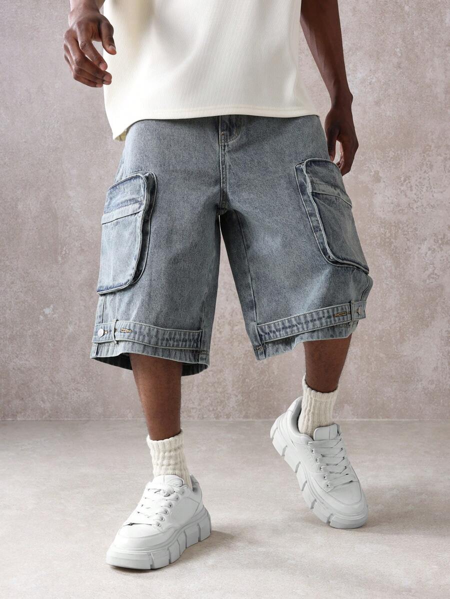 Short Pavtros Cargo Tático Denim - foto 8