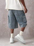 Shorts Cargo Tático Denim