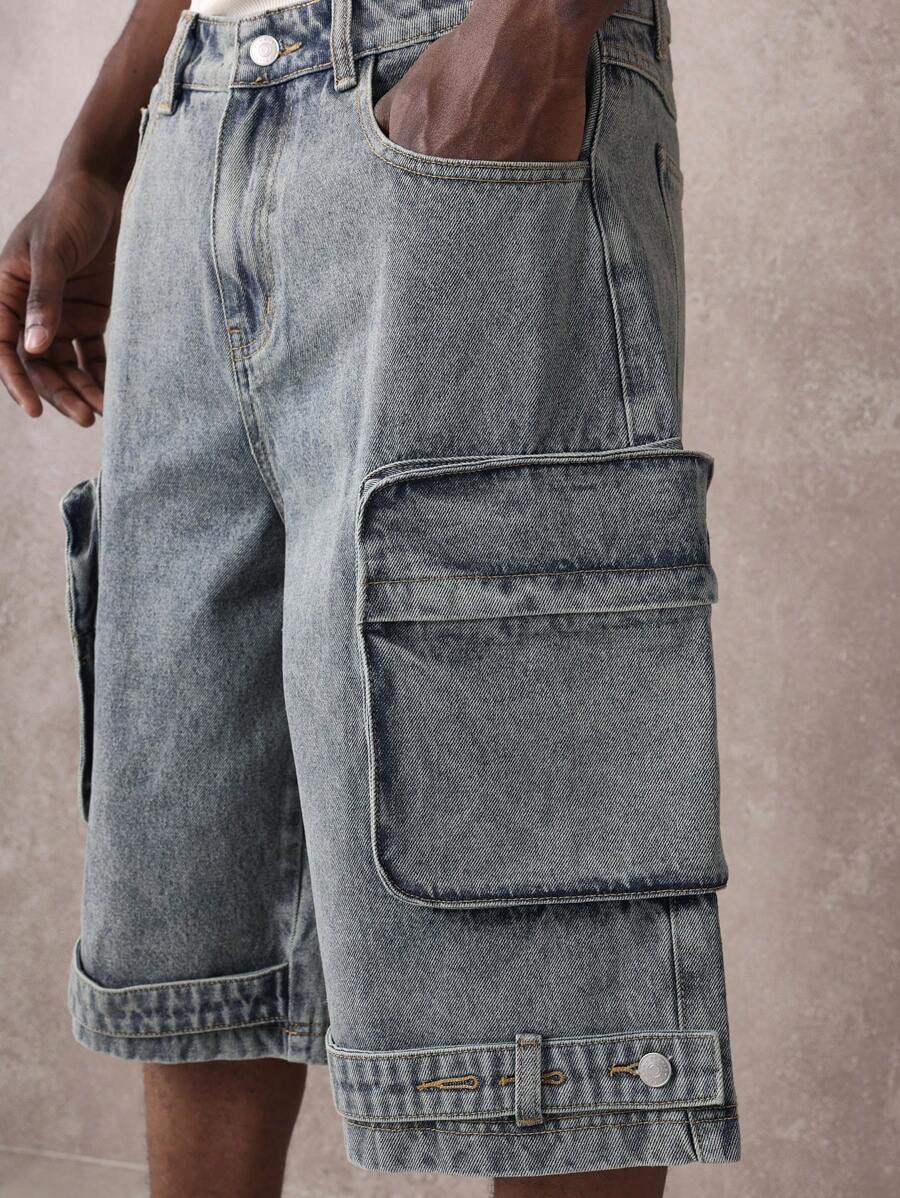 Short Pavtros Cargo Tático Denim - foto 14