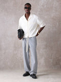 Calça Pavtros Studios Linen Pinstripe Relaxed Trousers