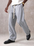 Calça Pavtros Studios Linen Pinstripe Relaxed Trousers