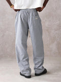 Calça Pavtros Studios Linen Pinstripe Relaxed Trousers