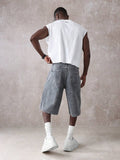 SUMWON Jort Denim com Gráfico na Frente