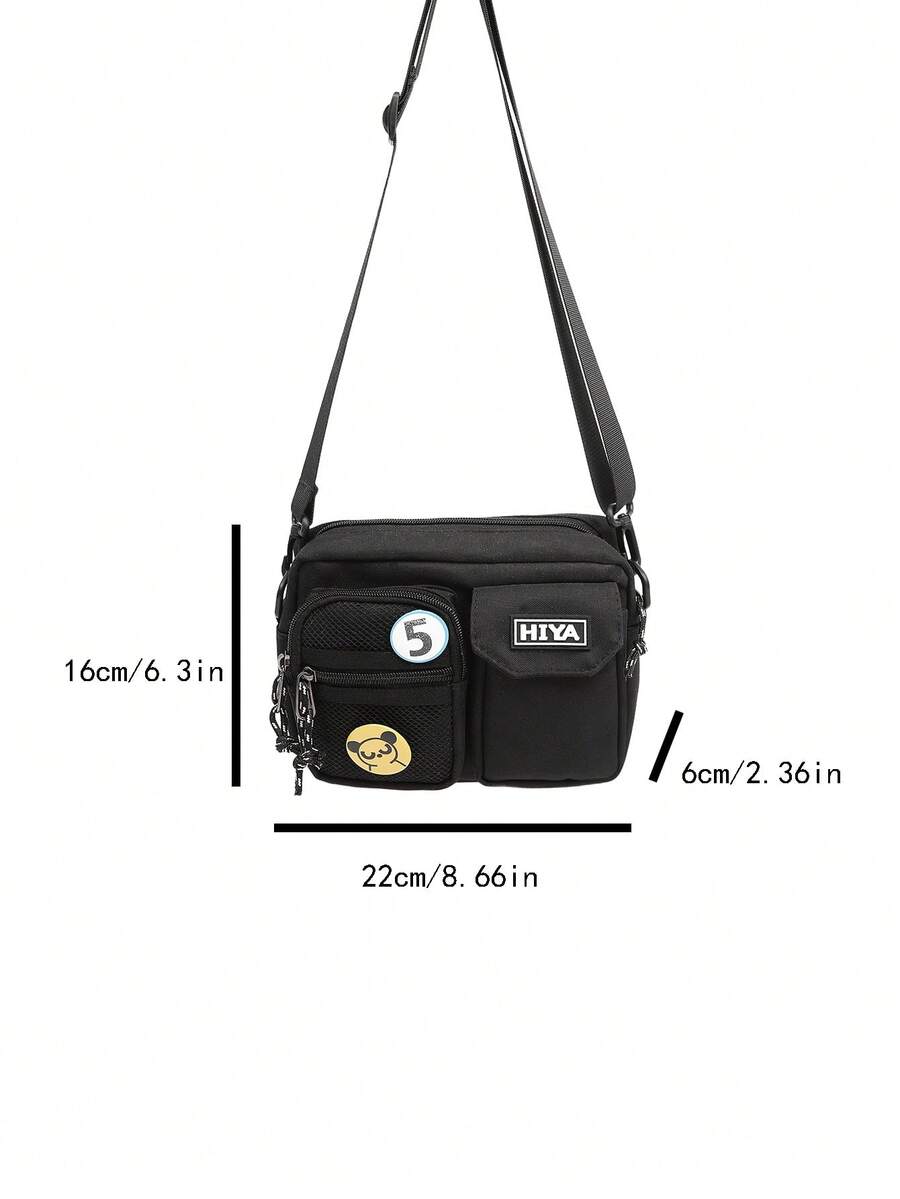 Shoulder bag Pavtros Preta Quadrada