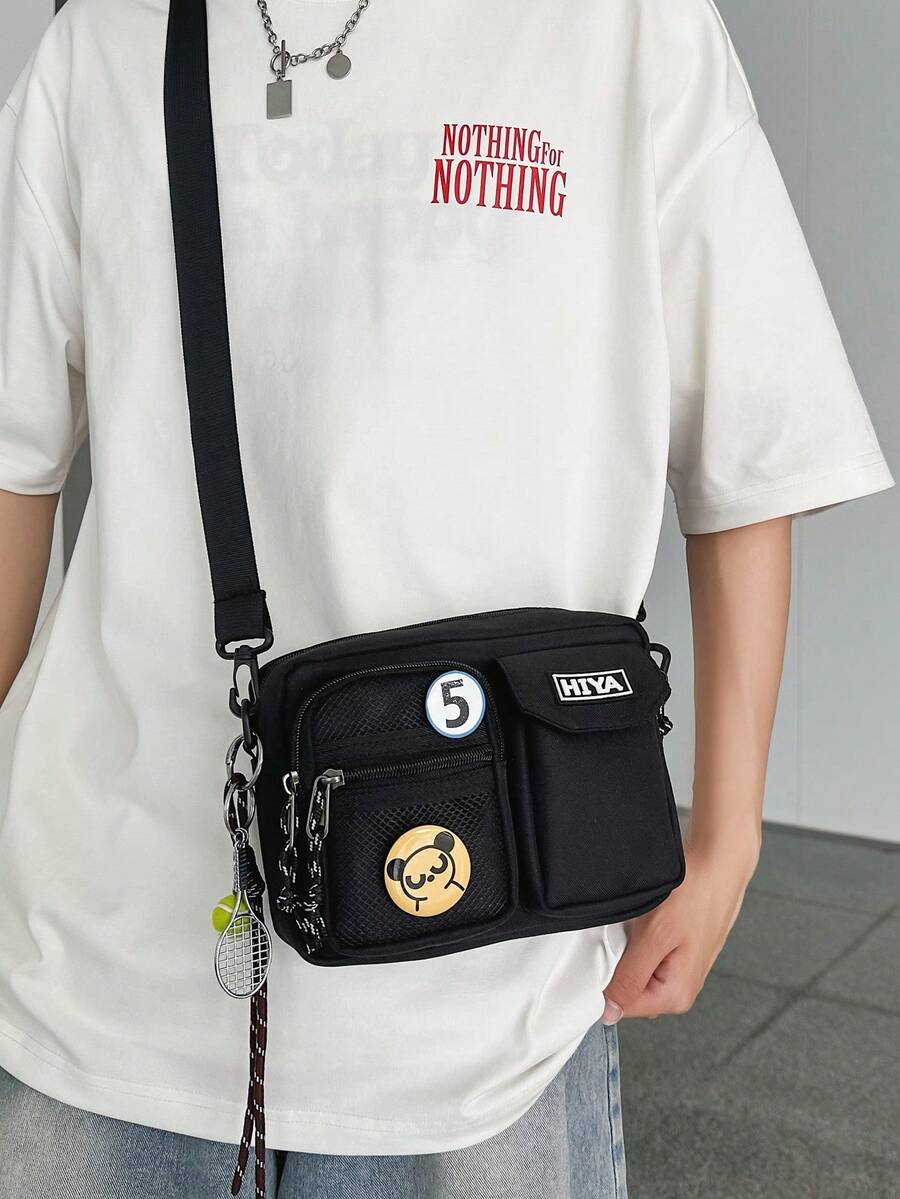 Shoulder bag Pavtros Preta Quadrada