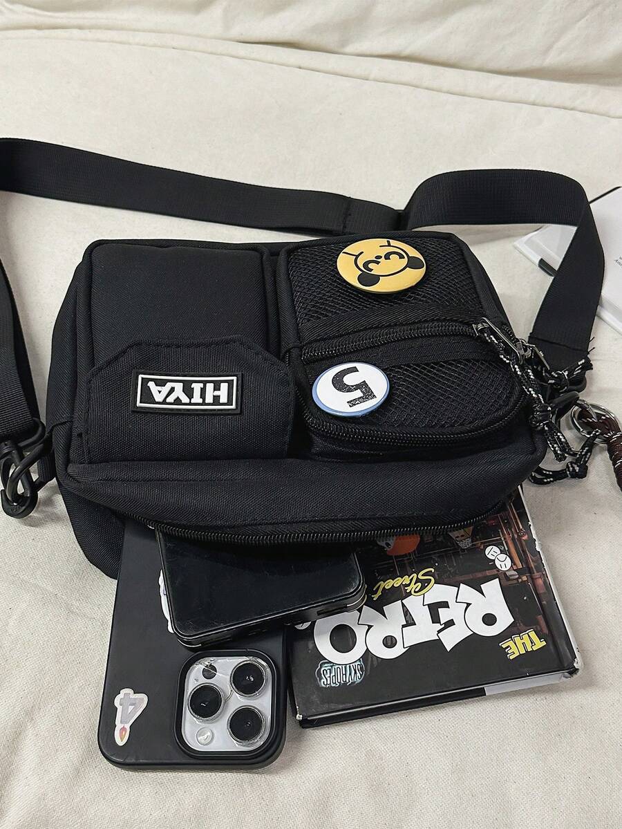 Shoulder bag Pavtros Preta Quadrada
