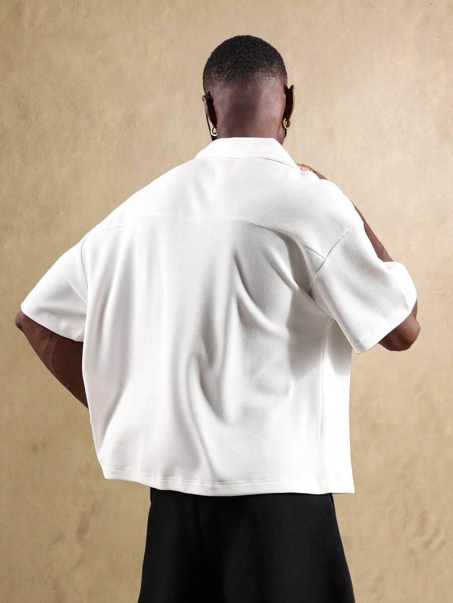 Camisa Polo Pavtros Textured Off-White - foto 1