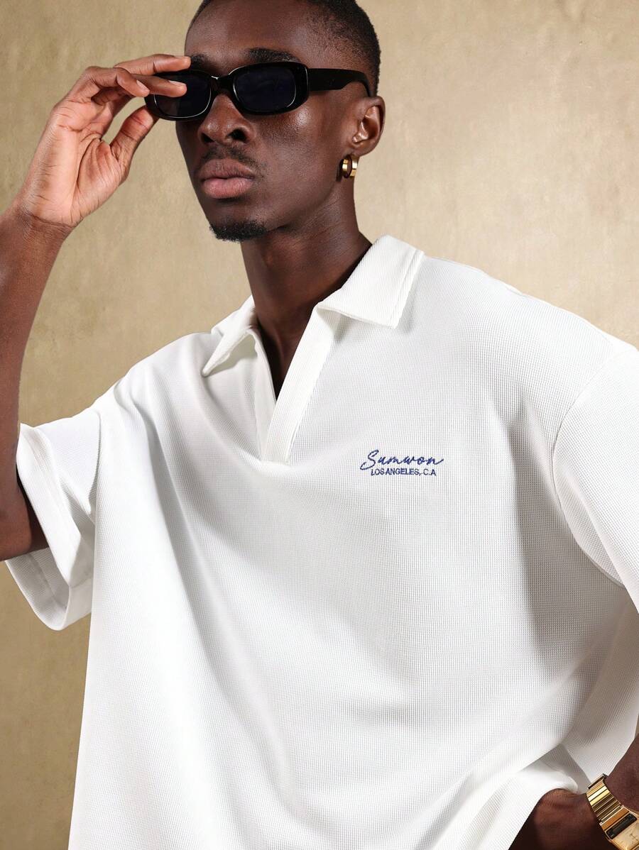 Camisa Polo Pavtros Textured Off-White