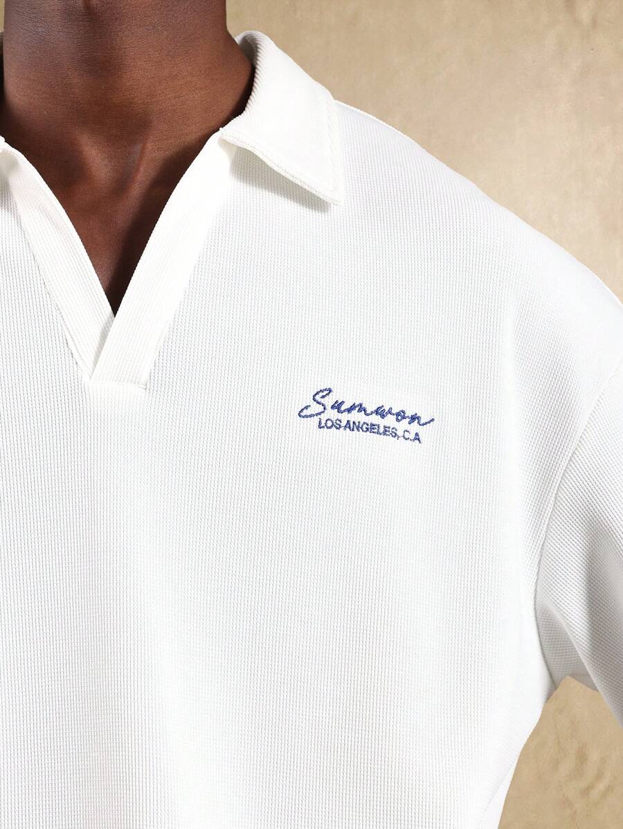 Camisa Polo Pavtros Textured Off-White