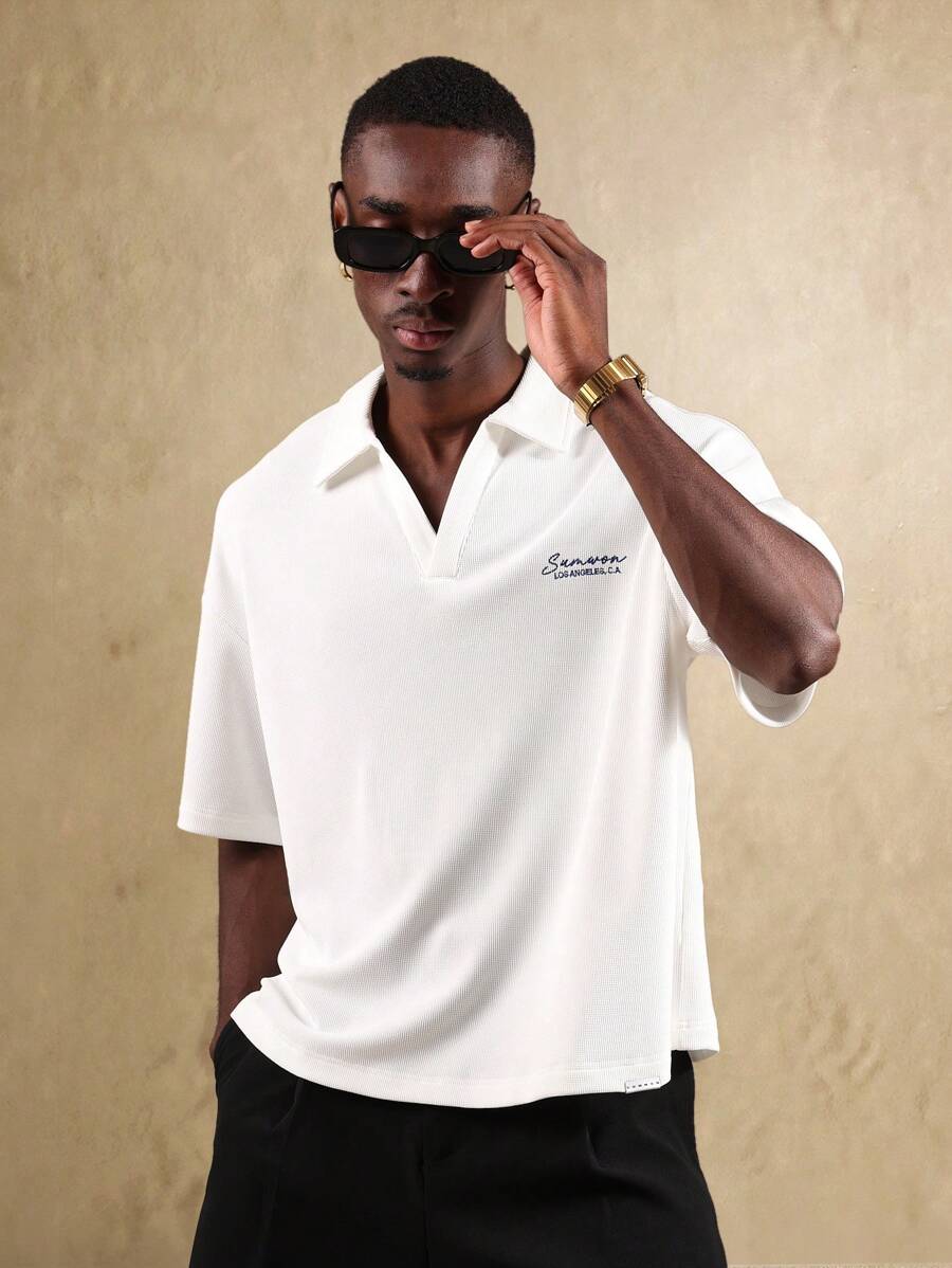 Camisa Polo Pavtros Textured Off-White