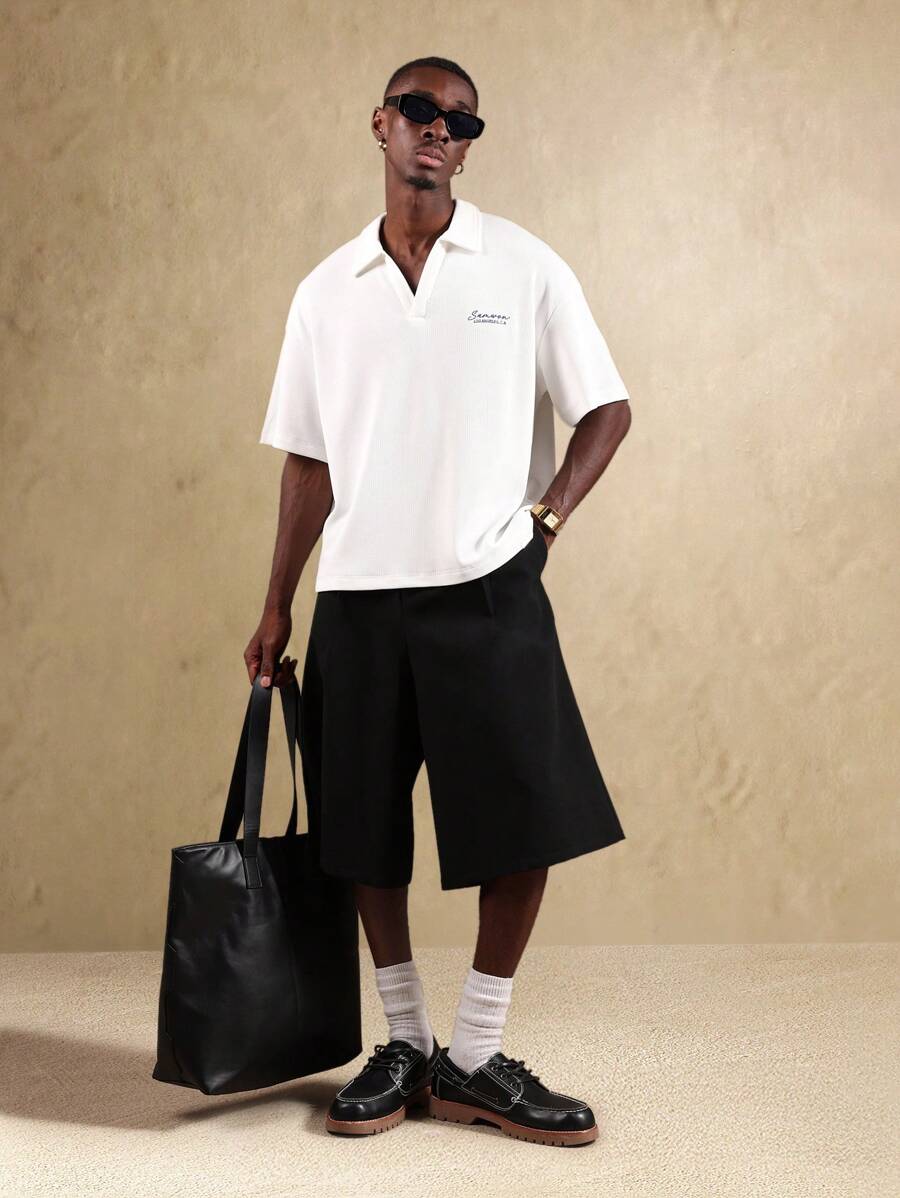 Camisa Polo Pavtros Textured Off-White