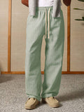 Calça Pavtros Studios Linen Pinstripe Relaxed Trousers