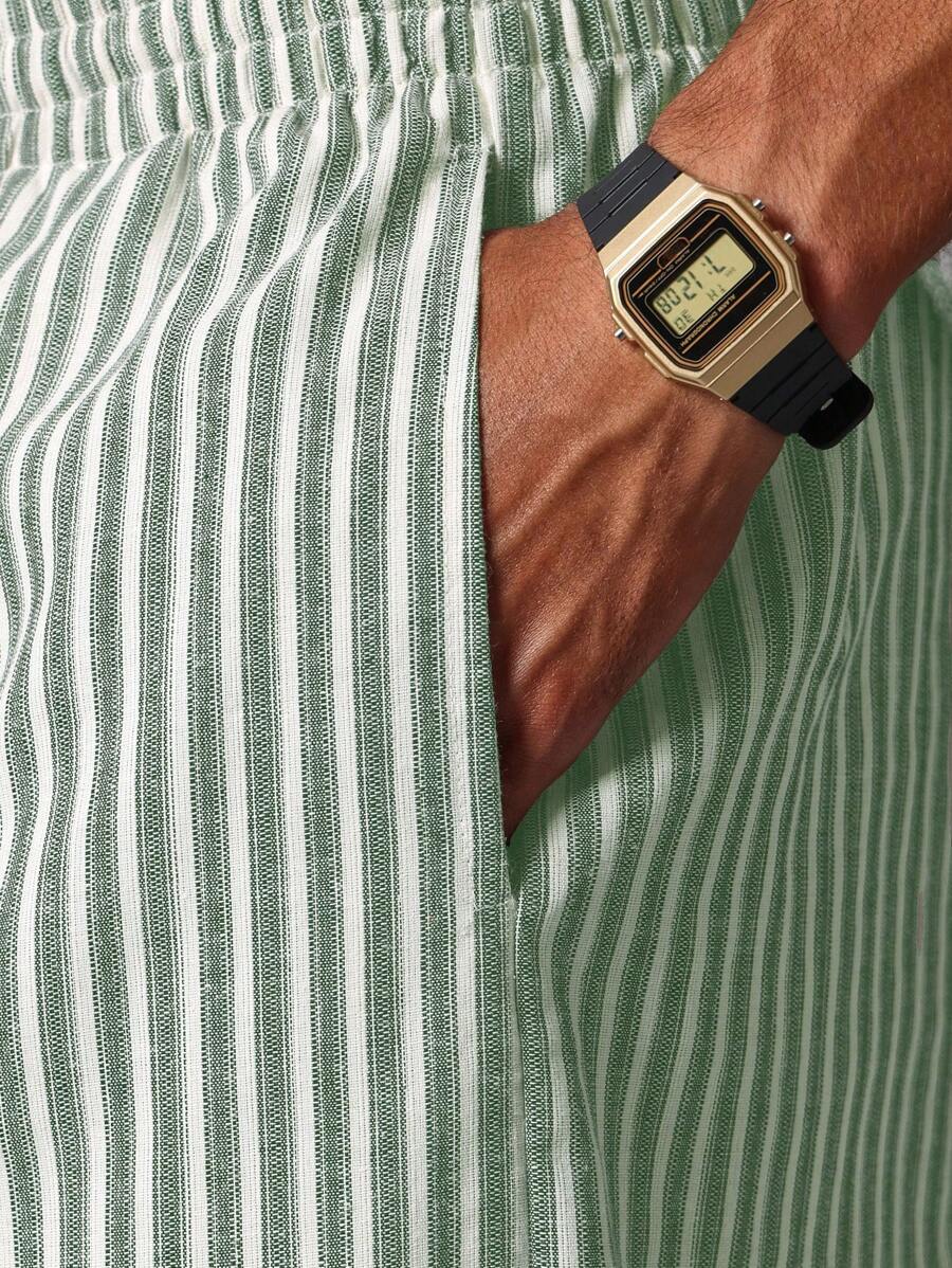 Calça Pavtros Studios Linen Pinstripe Relaxed Trousers — Foto 29