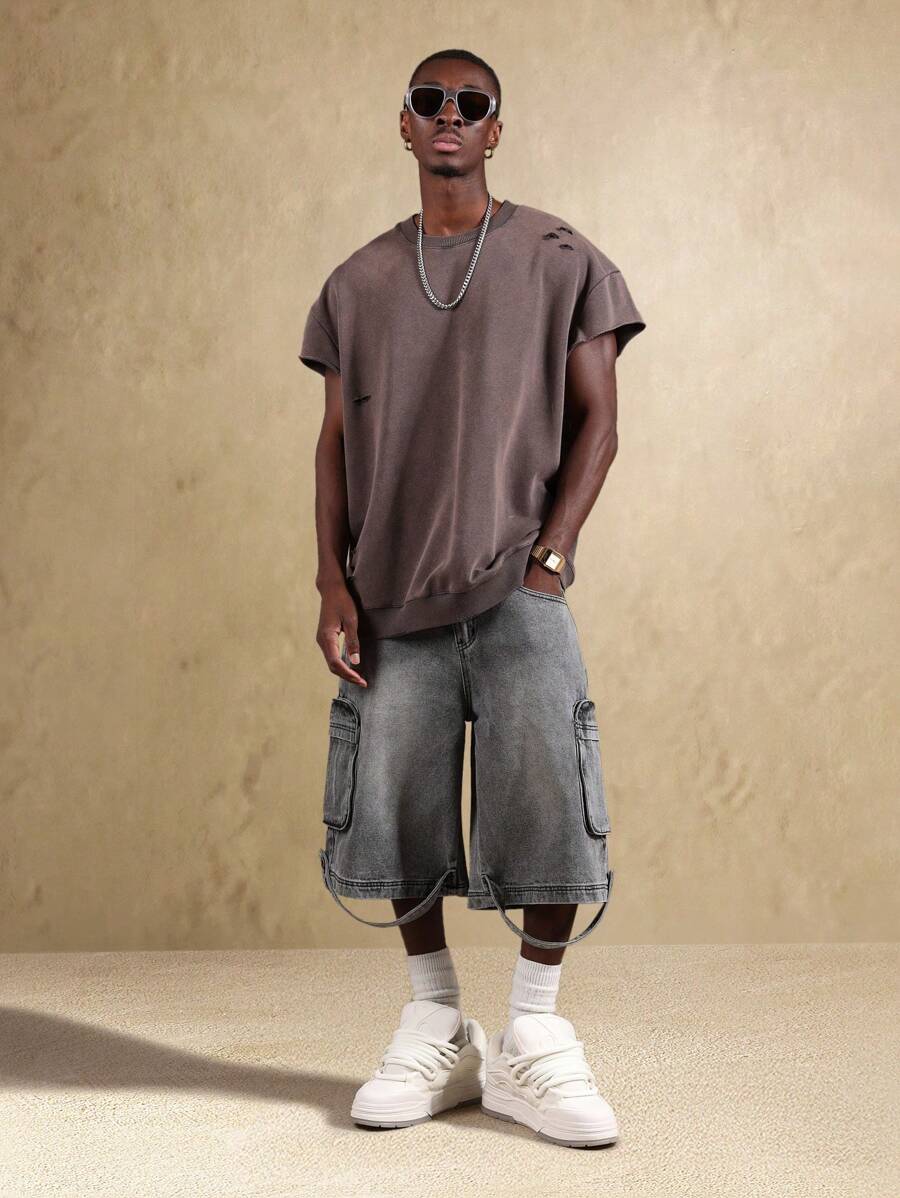 Short Pavtros Cargo Tático Denim - foto 18