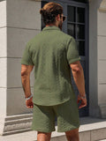 Conjunto CasualCool Conjunto de Camisa e Shorts Casuais de Verão