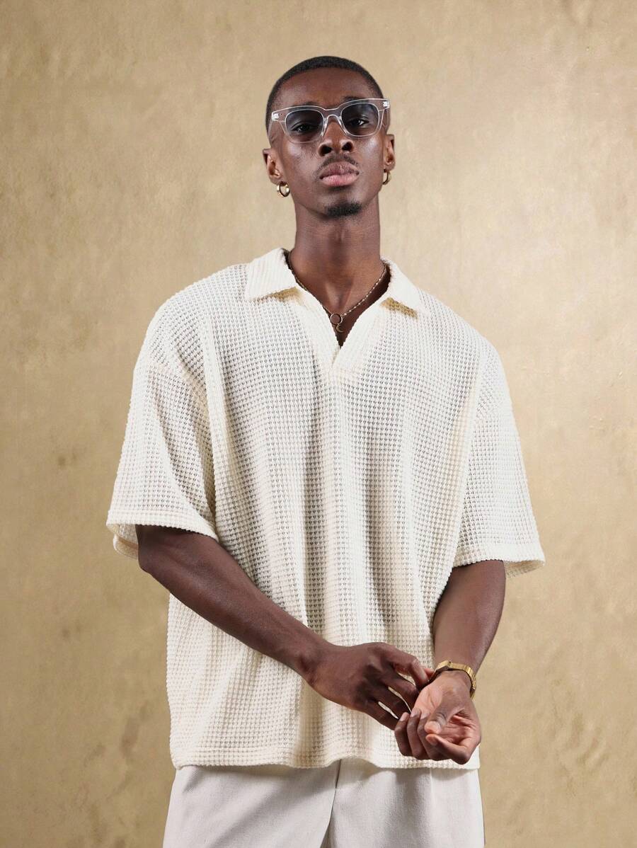 Camisa Polo Pavtros Studios Waffle Knit Polo — Foto 1
