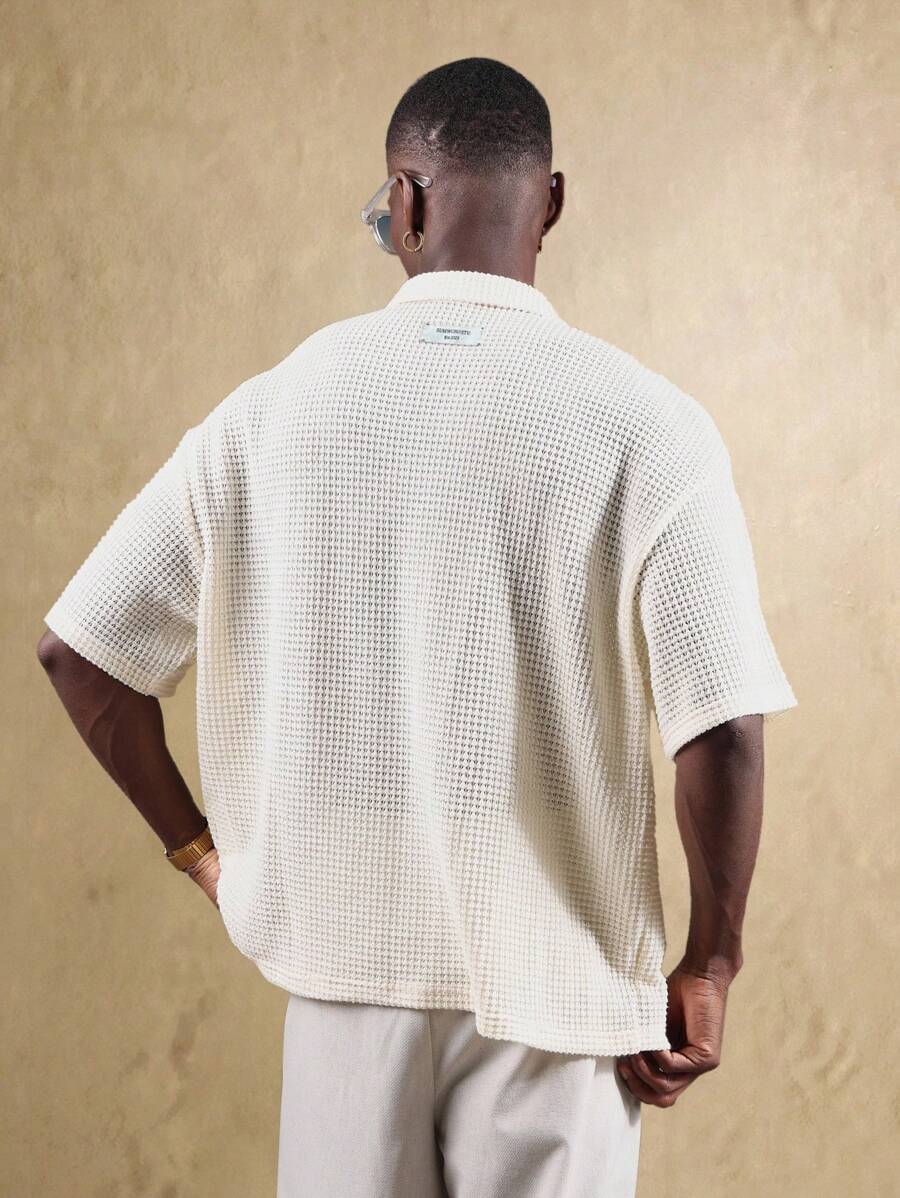 Camisa Polo Pavtros Studios Waffle Knit Polo - foto 1