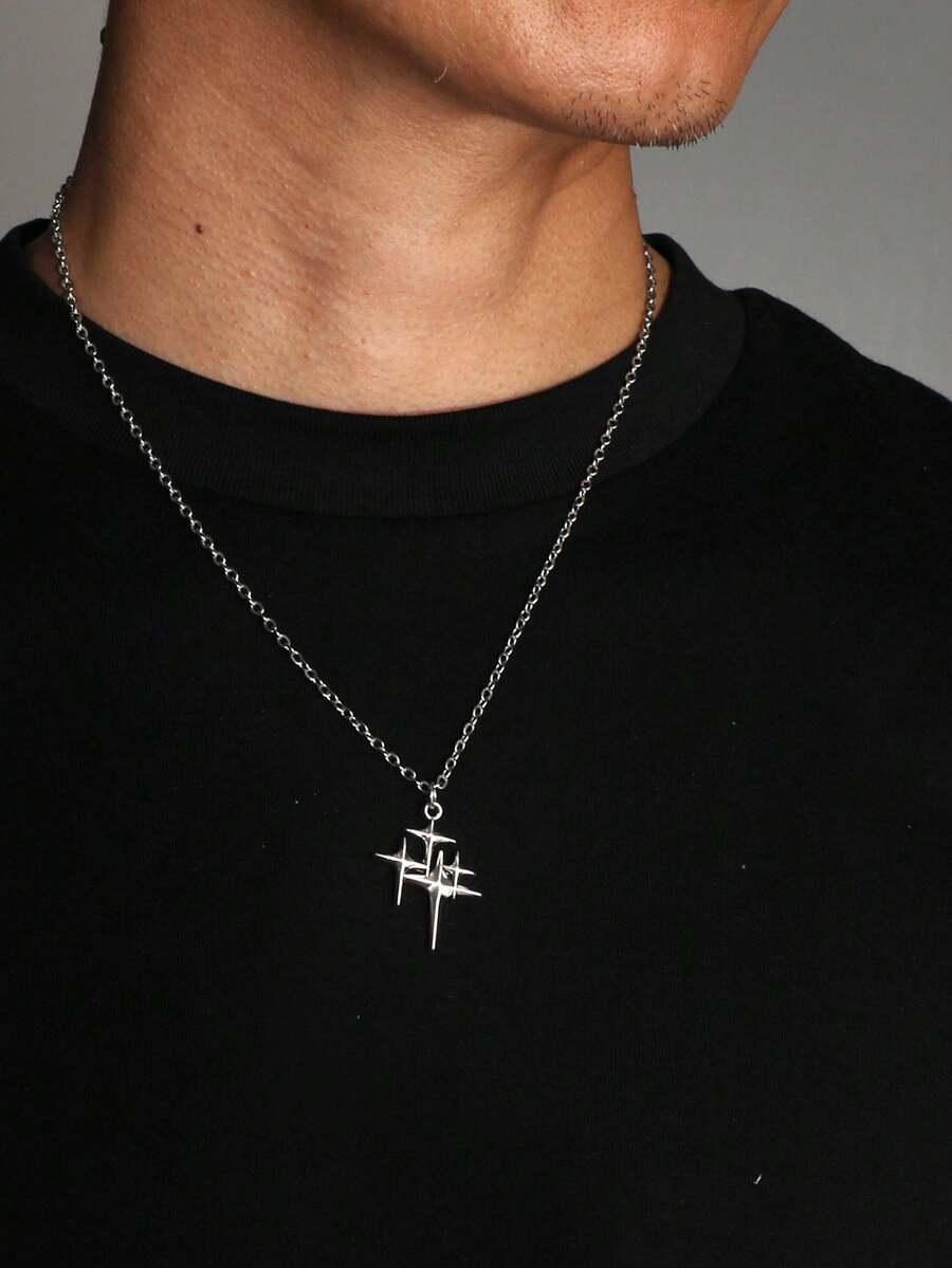 Colar Crucifixo Strass