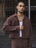Conjunto Pavtros Studios Corduroy Overshirt Tracksuit