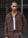 Conjunto Pavtros Studios Corduroy Overshirt Tracksuit