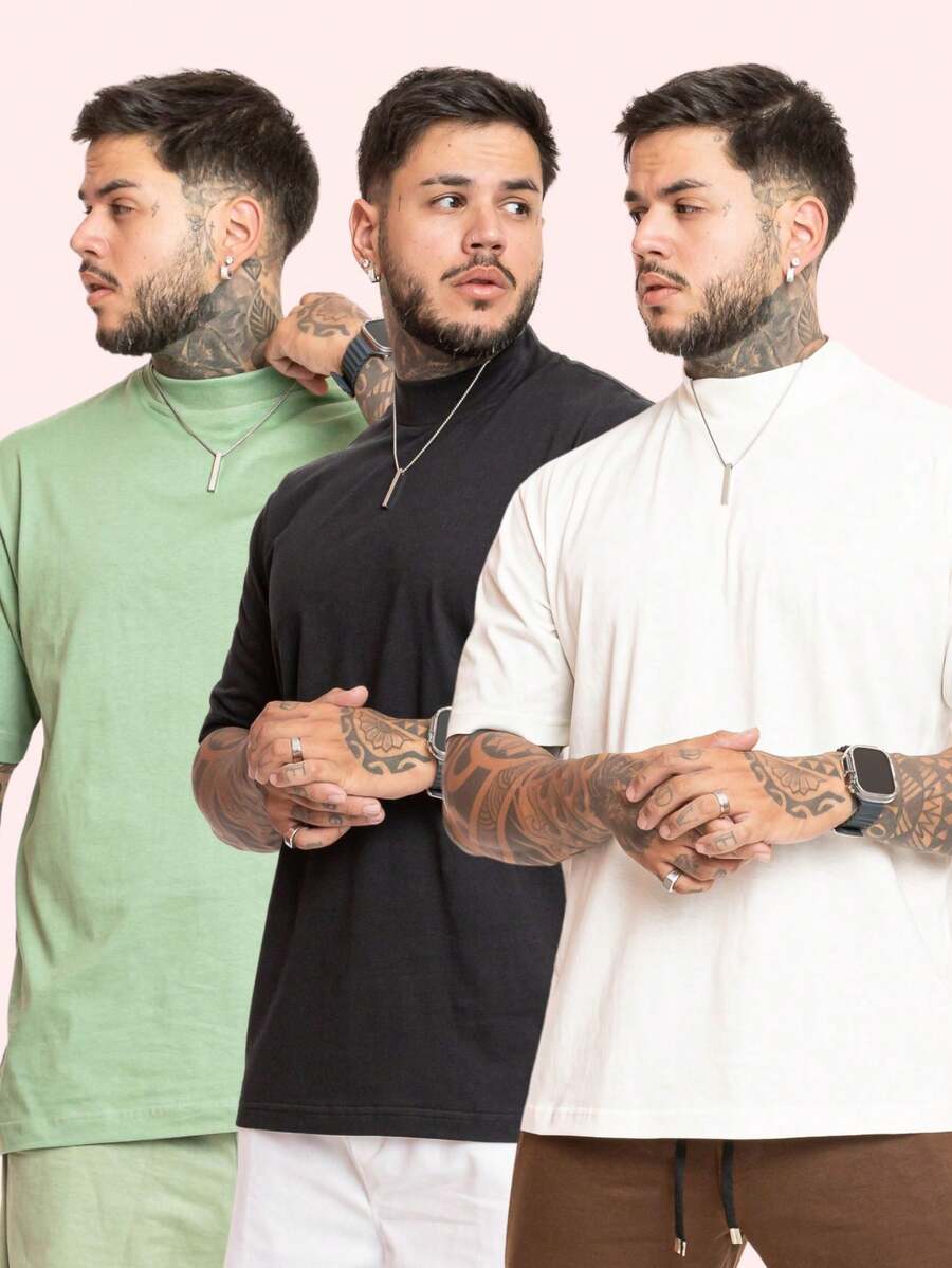 Kit Pavtros Oversized Trap 3 Camisetas