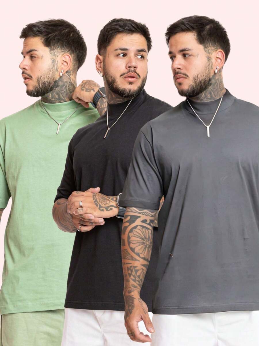 Kit Pavtros Oversized Trap 3 Camisetas