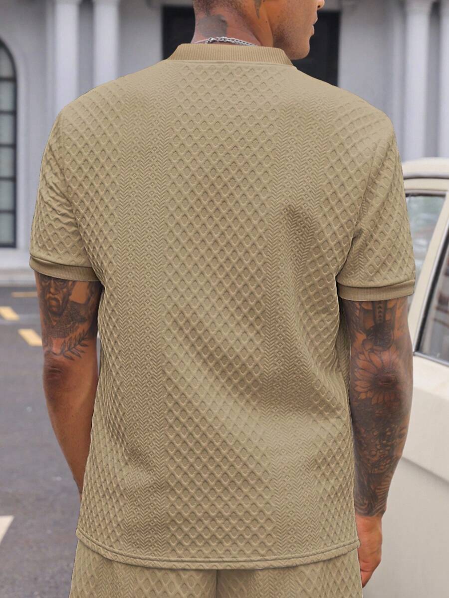 Camiseta Pavtros Henley Diamond Texture